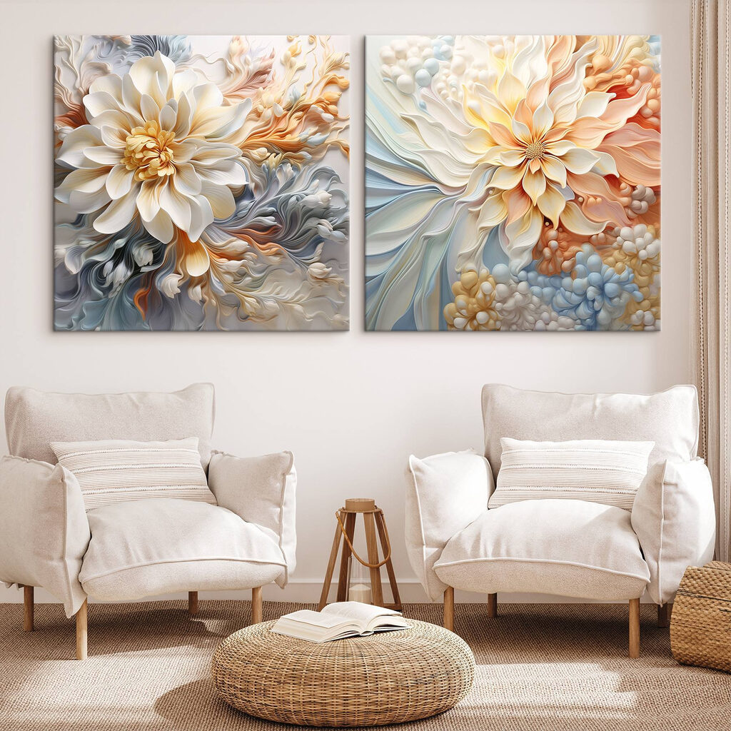 - Elegante bloemen in zachte pasteltinten — interieur 2
