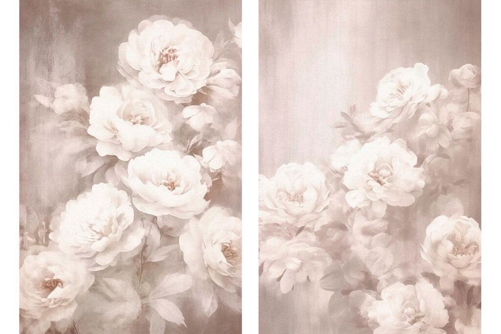 Zachte bloesems in zachte tinten — volledig ontwerp
