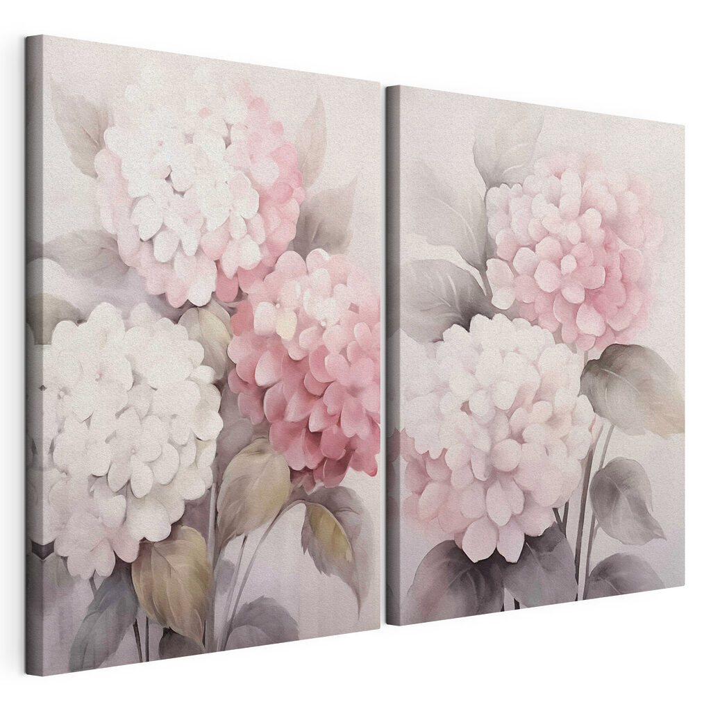 Schilderij van bloemen op een witte achtergrond — productweergave