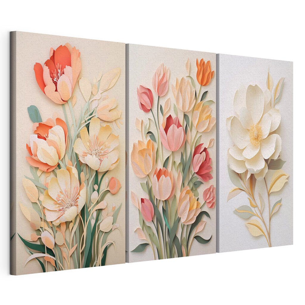 Collage van papieren bloemen — productweergave