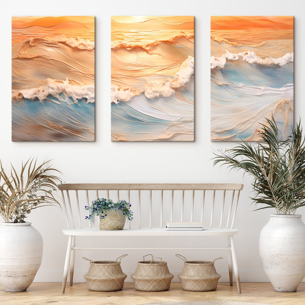 Rustige golven aan de rand van de zonsondergang — interieur 1