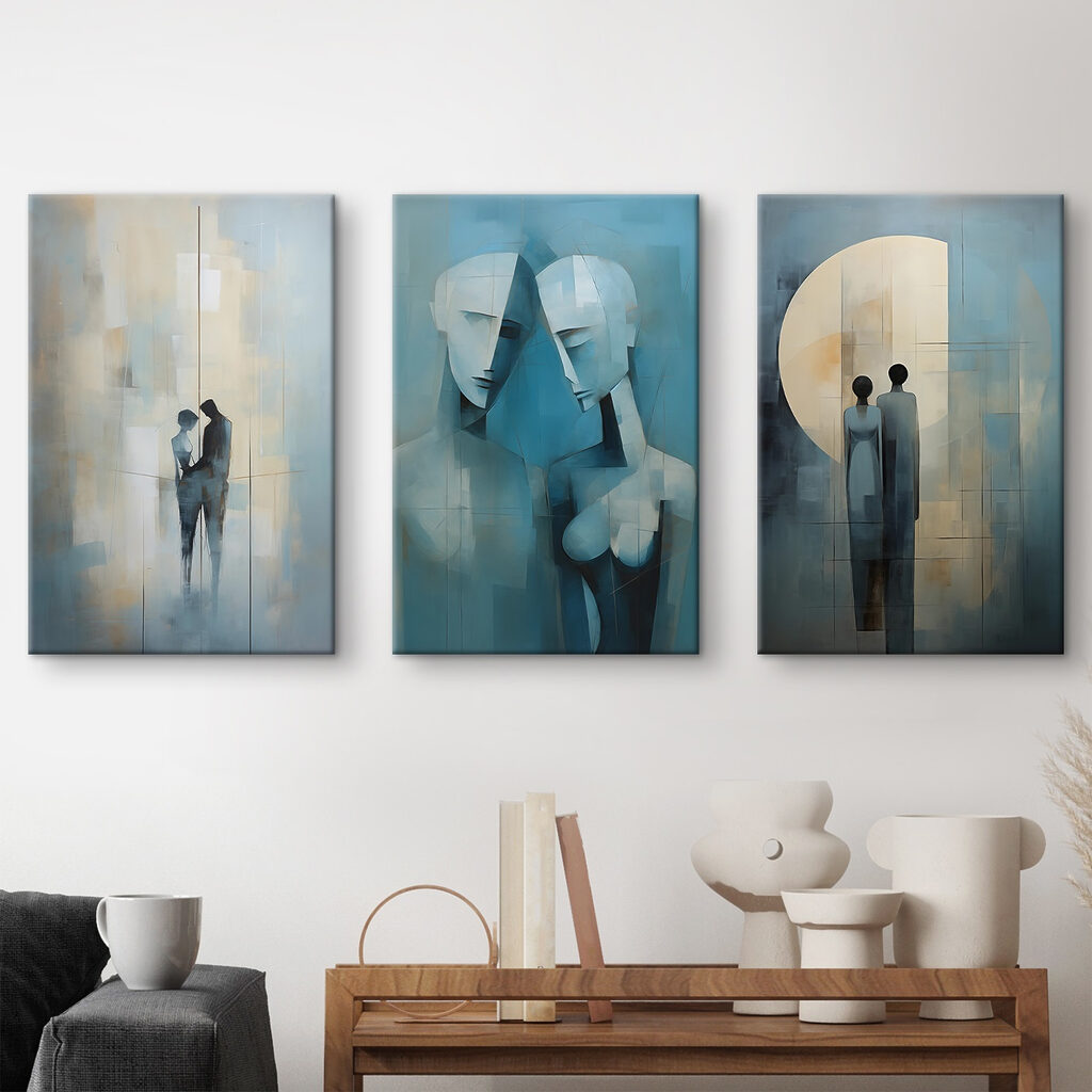 Schilderij van twee personen — interieur 2
