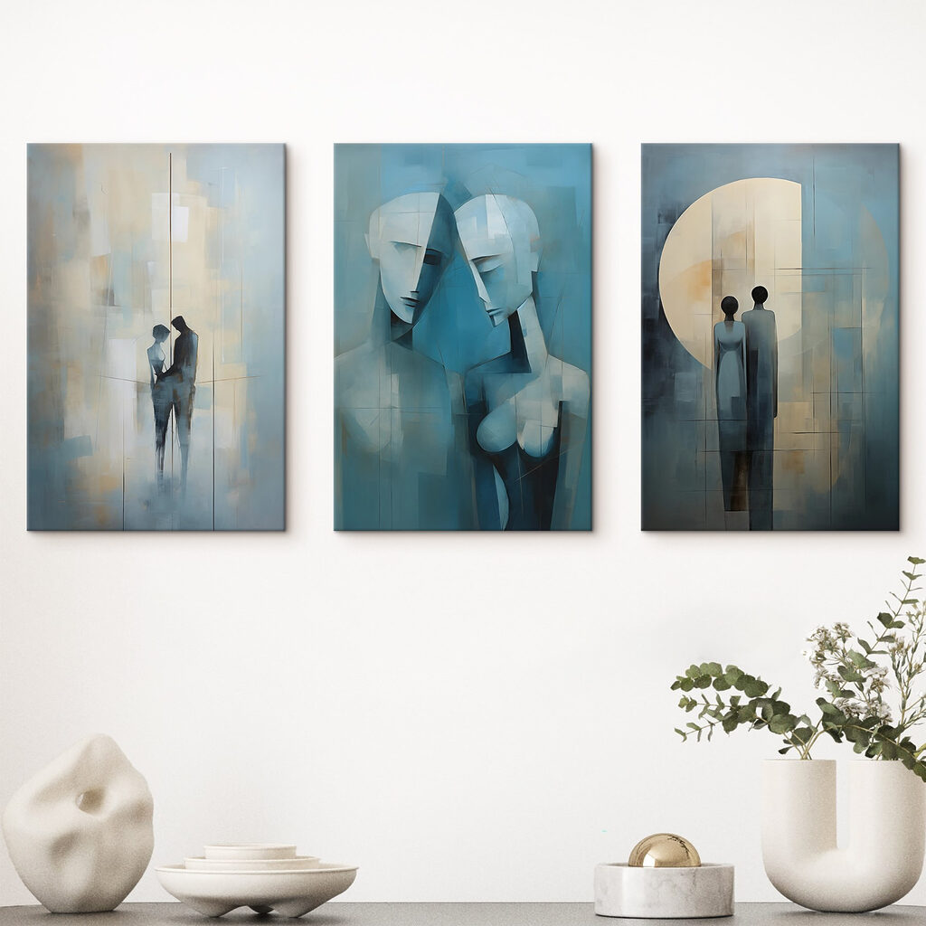 Schilderij van twee personen — interieur 1