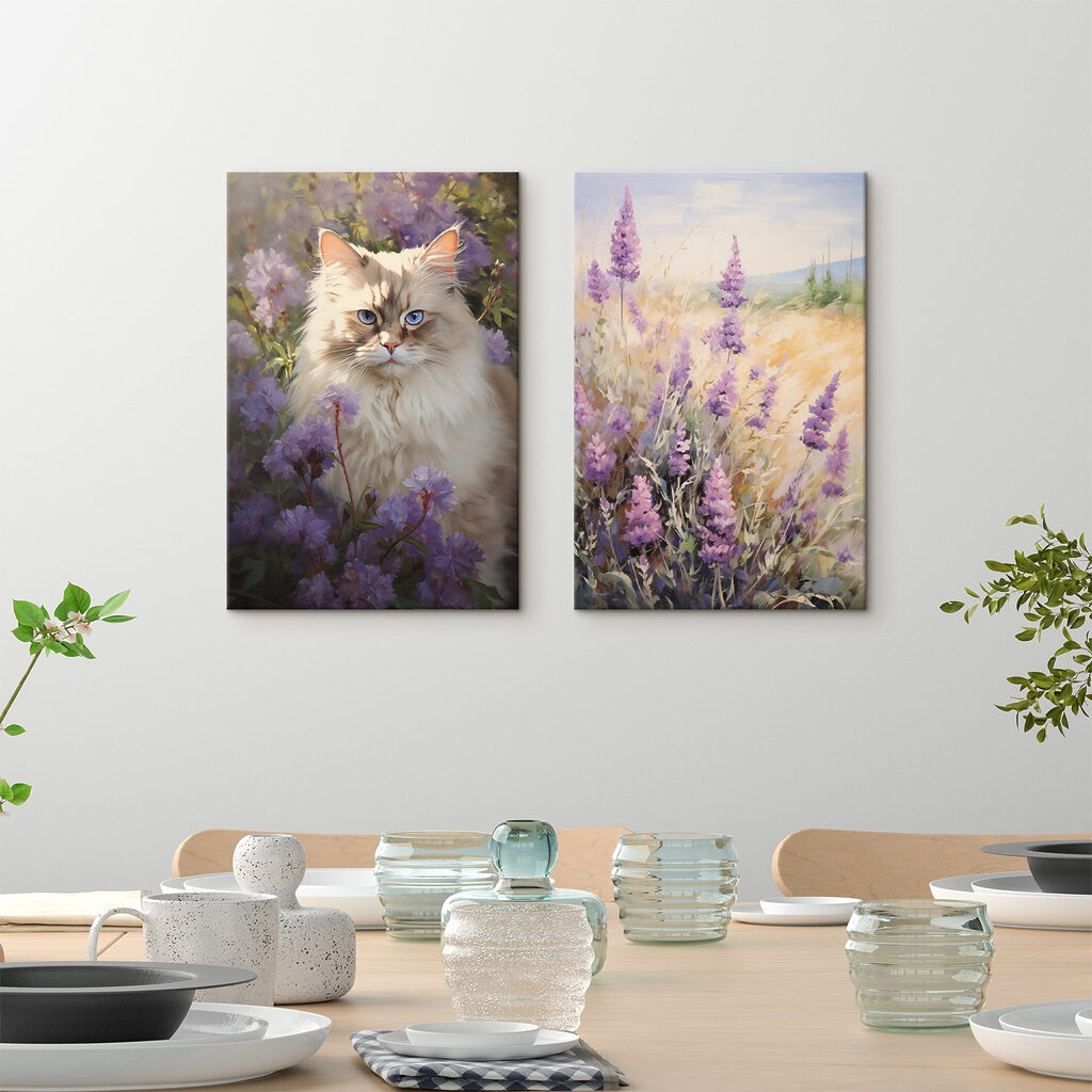 Kat in een bloemenveld — interieur 2