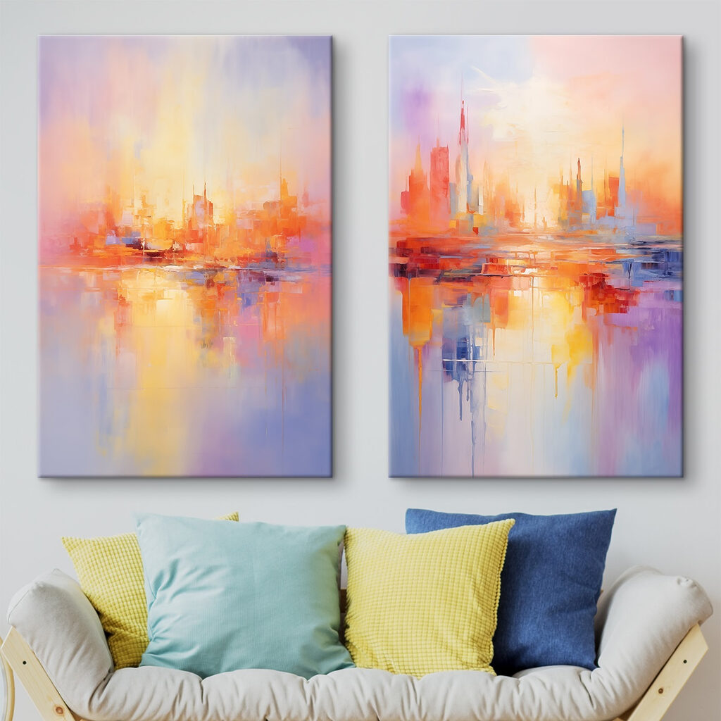 Schilderij van een stad — interieur 2