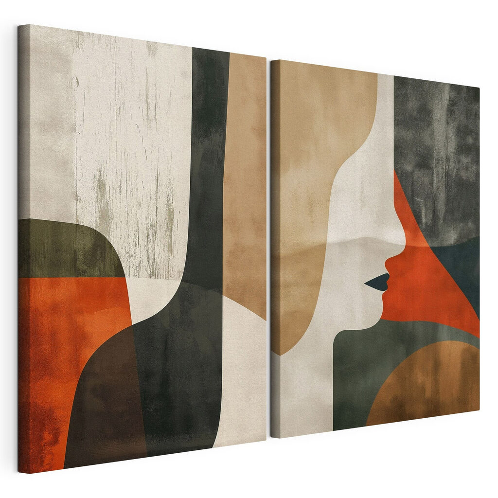Een paar posters met gezichten van vrouwen — productweergave