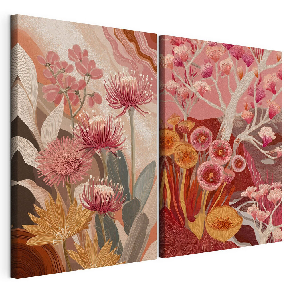 Twee foto's van bloemen — productweergave