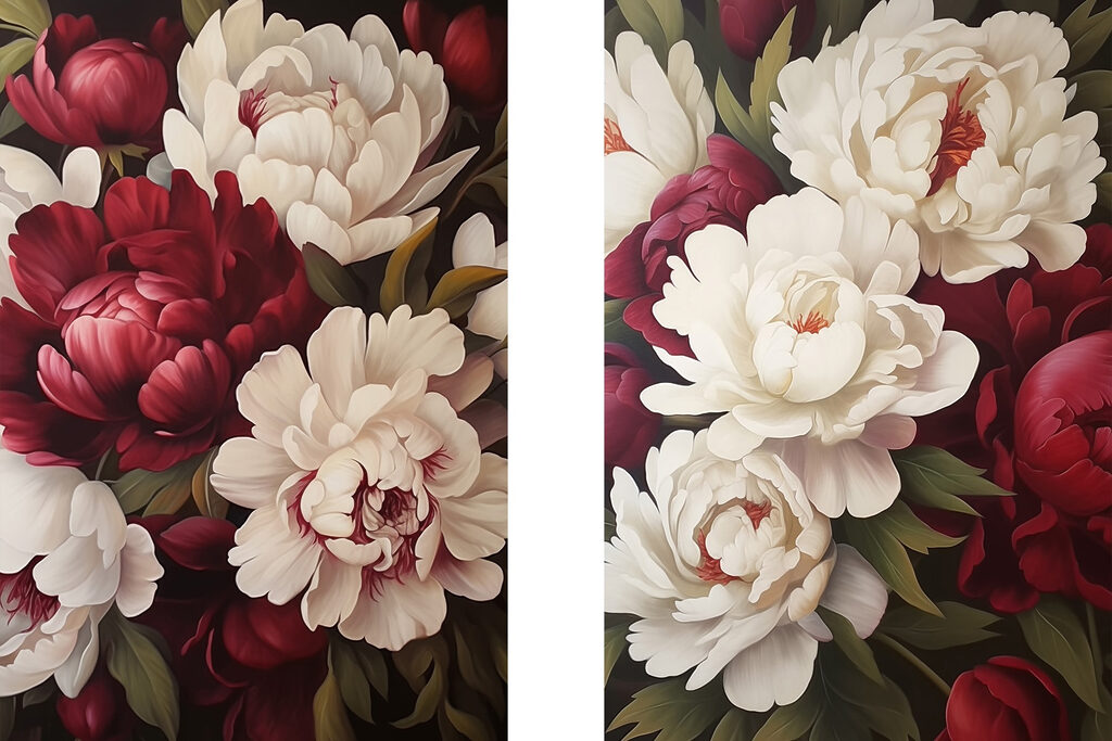 Elegante bloemen in levendige harmonie — volledig ontwerp