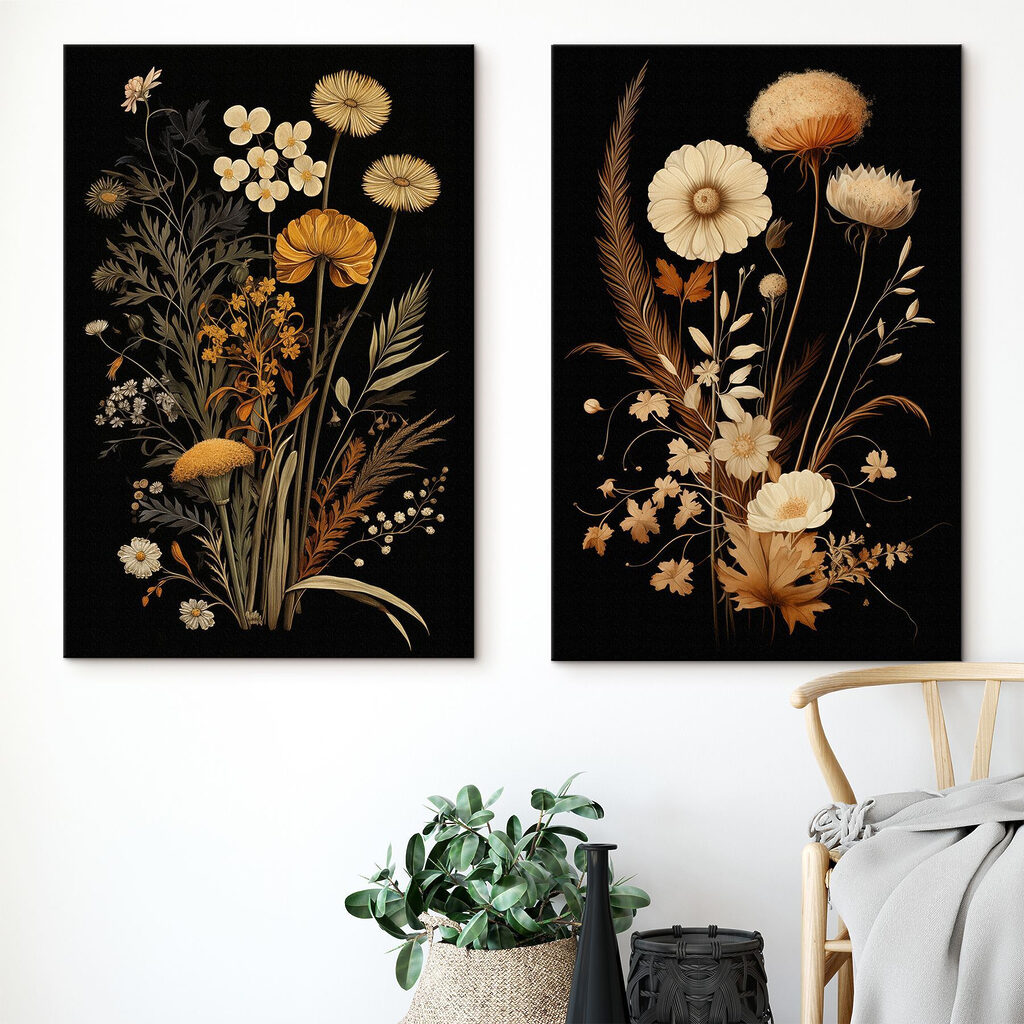 Verfijnde bloemen in ingetogen tinten — interieur 1