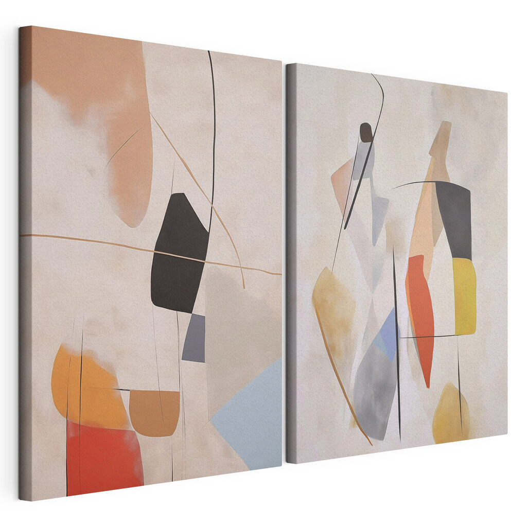 Abstracte vormen in zachte tinten — productweergave