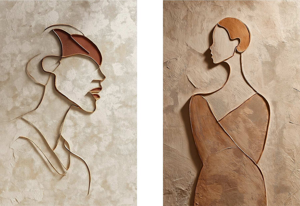 Collage van afbeeldingen van vrouwen — volledig ontwerp