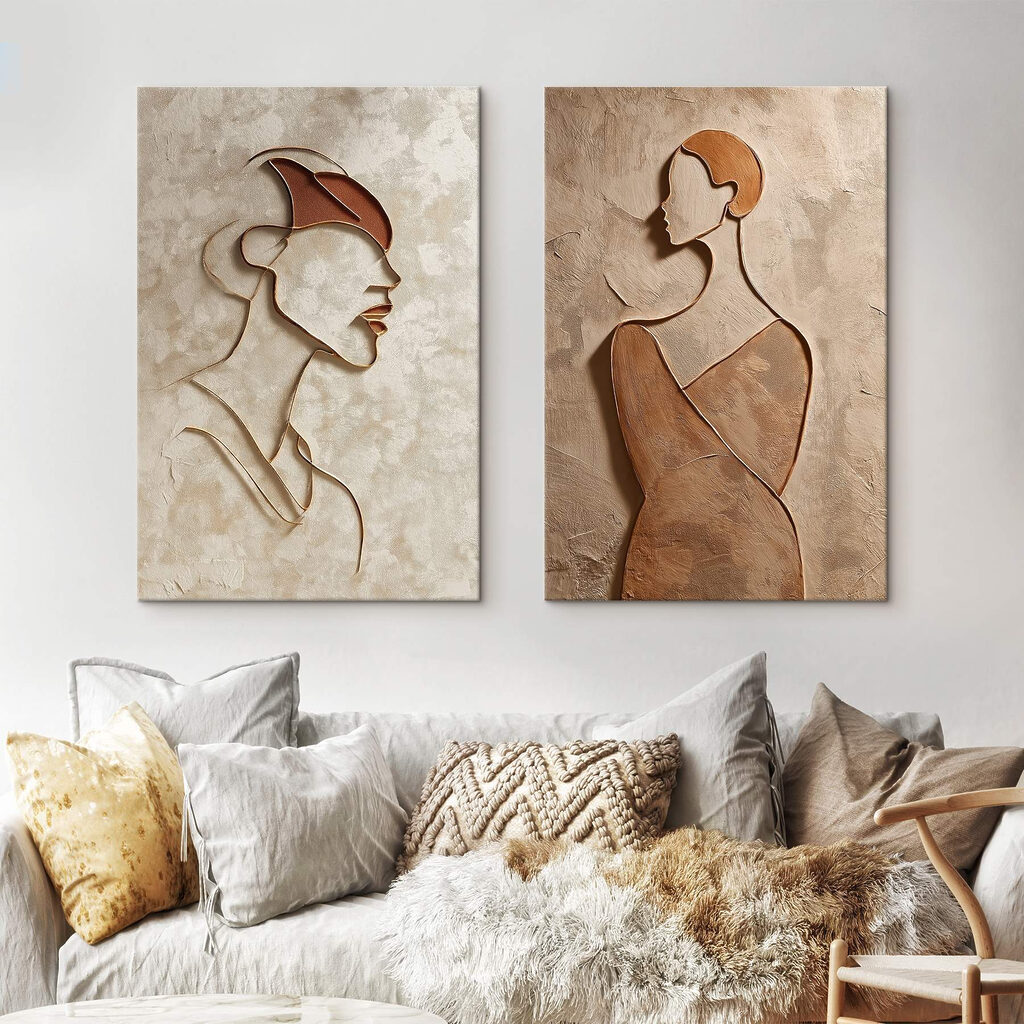 Collage van afbeeldingen van vrouwen — interieur 1