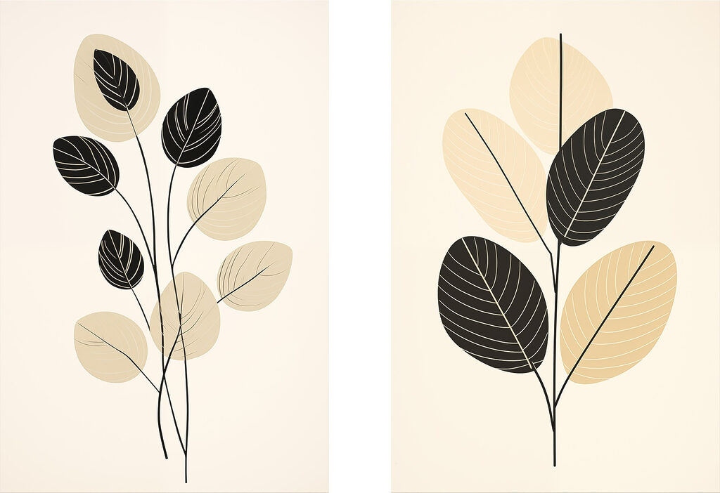 Elegante botanische kunst voor moderne ruimtes — volledig ontwerp