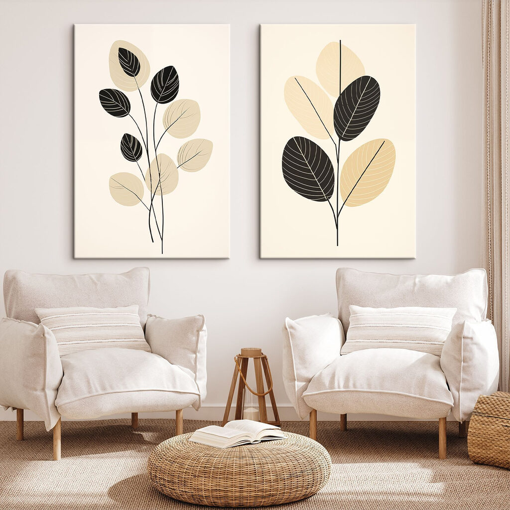 Elegante botanische kunst voor moderne ruimtes — interieur 2
