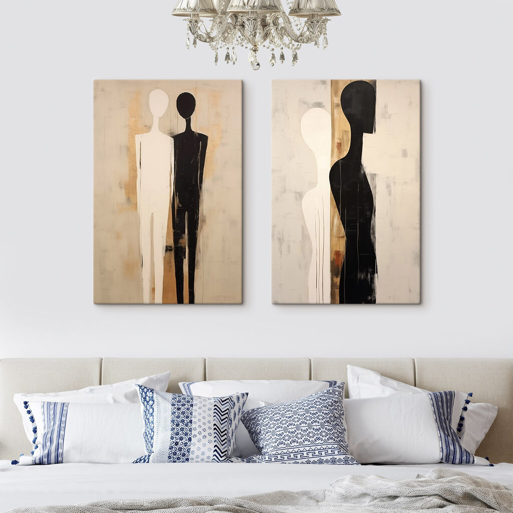 Een paar zwart-witte figuren — interieur 2