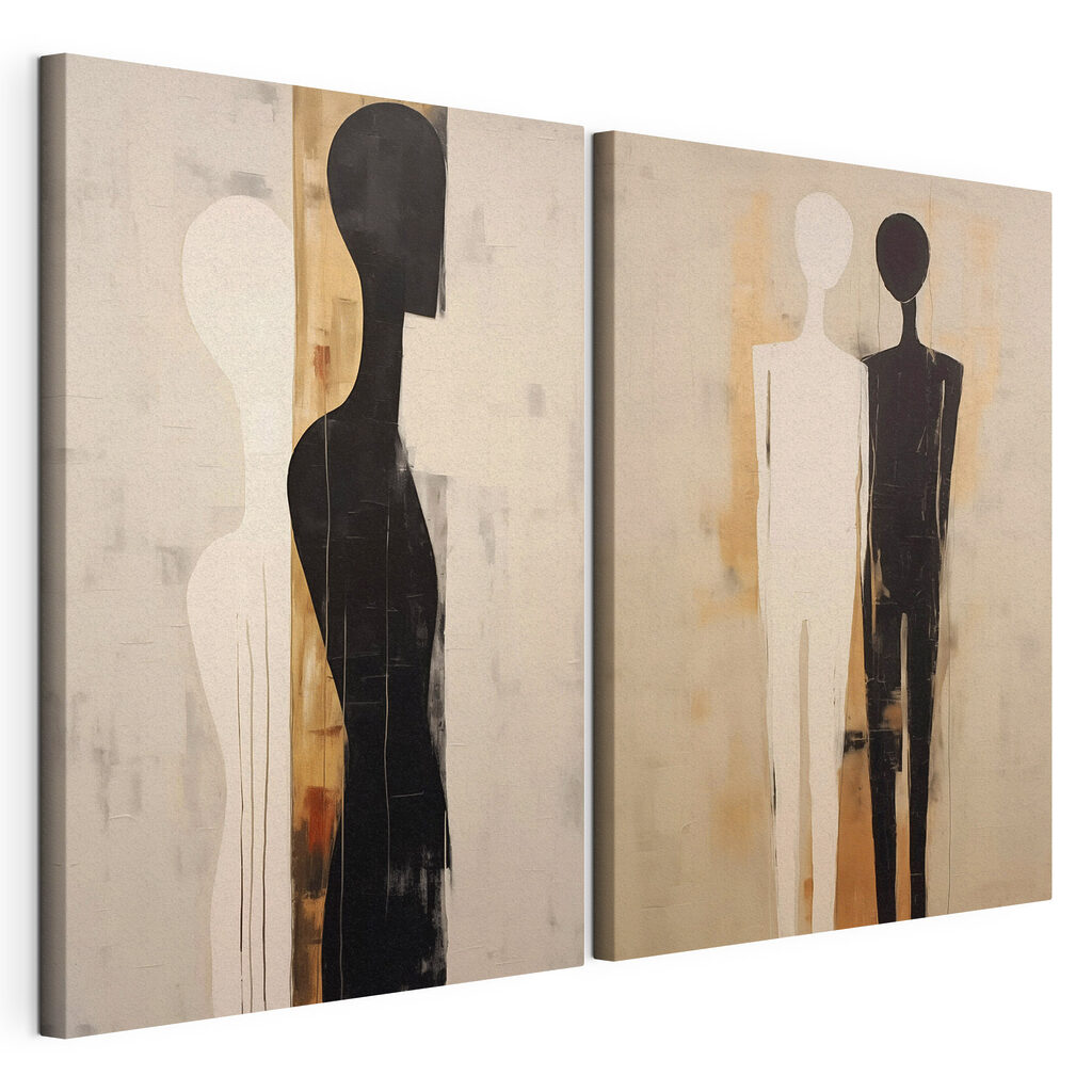 Een paar zwart-witte figuren — productweergave