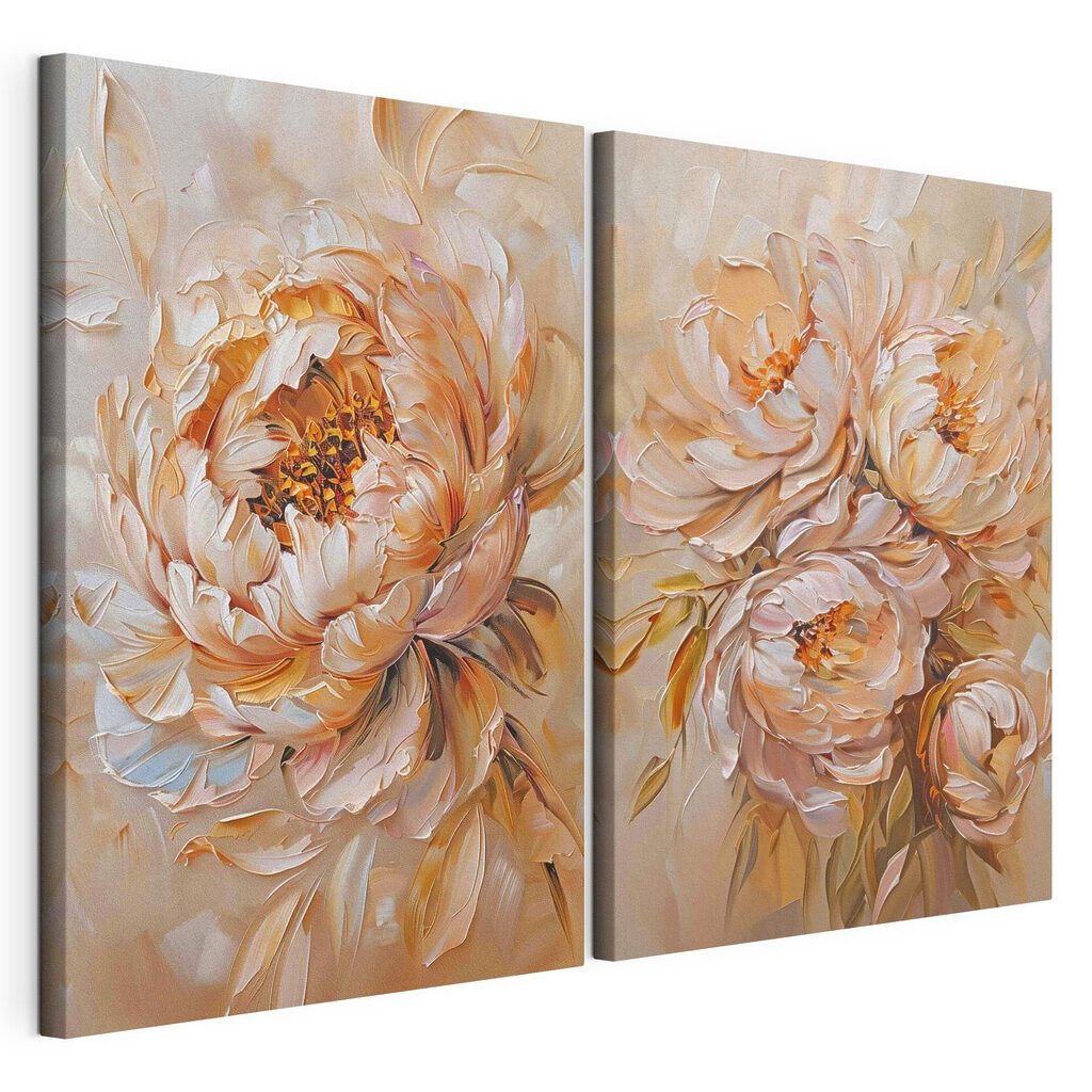 Schilderij van bloemen op doek — productweergave