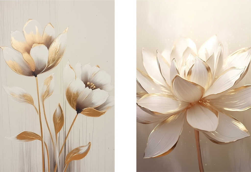 Bloemencollage — volledig ontwerp