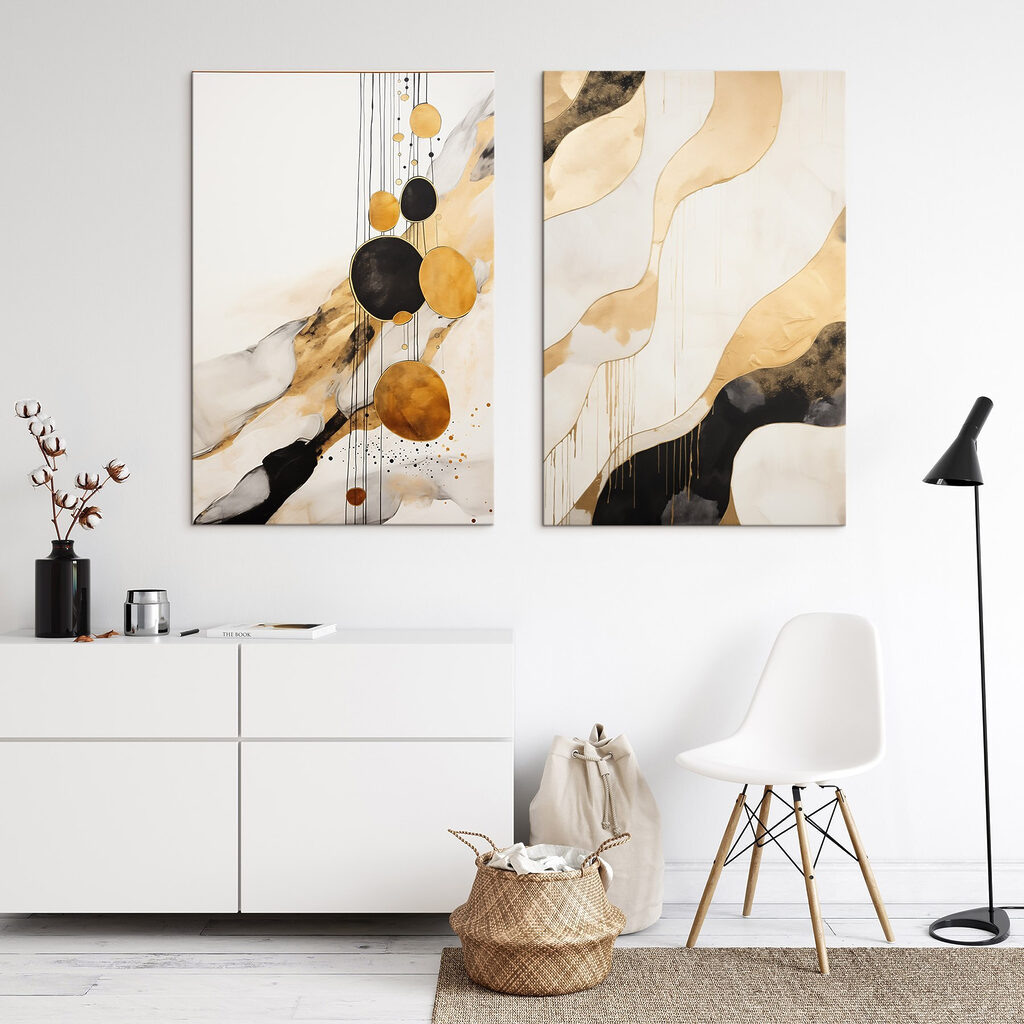 - Abstracte vormen in rustgevende tinten — interieur 2