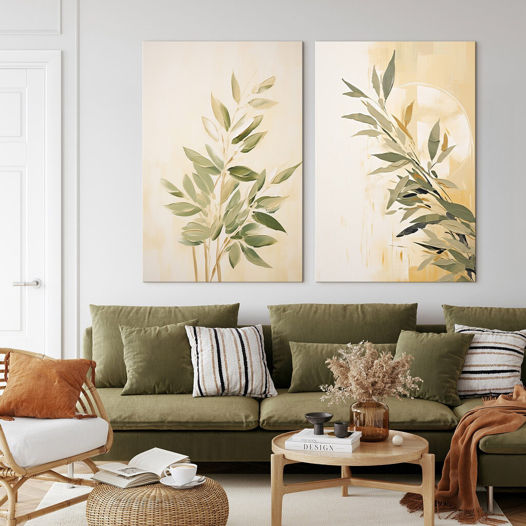 Schilderij van een plant — interieur 1