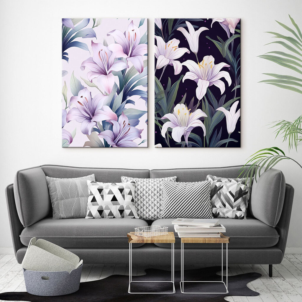 Levendige bloemen in zachte tinten — interieur 3