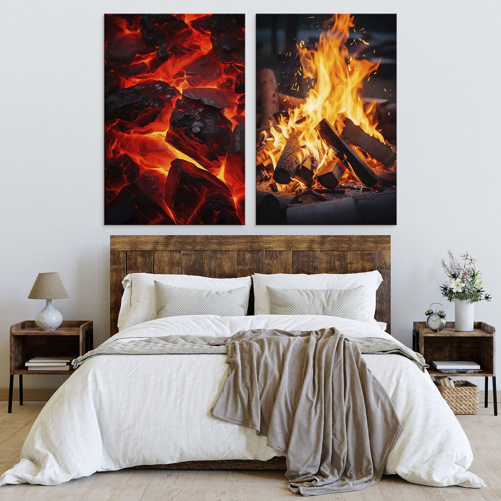 Collage van vuur en kolen — interieur 2