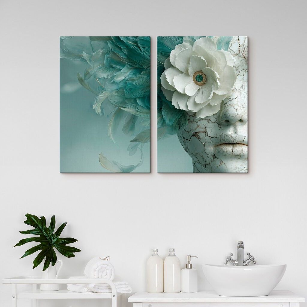 Een elegante samensmelting van natuur en kunst in een interieur