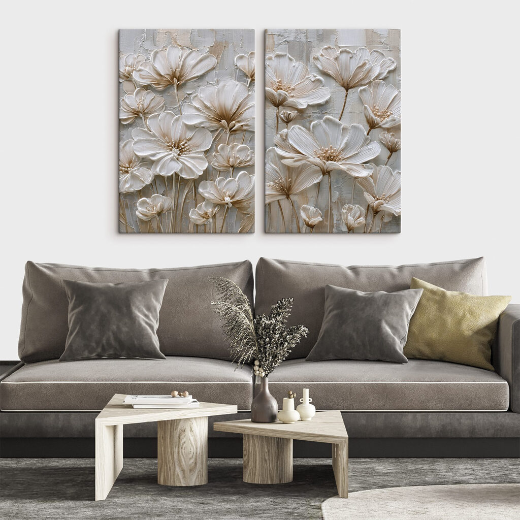 Verfijnde bloemen in zachte tinten — interieur 2