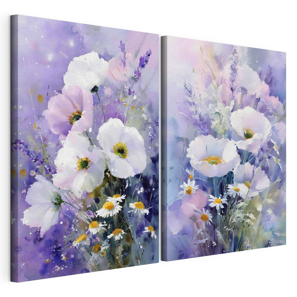 Verfijnde bloemen die dansen in zachte tinten — productweergave