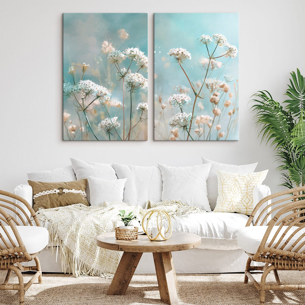 Verfijnde bloemen in zachte kleuren — interieur 2