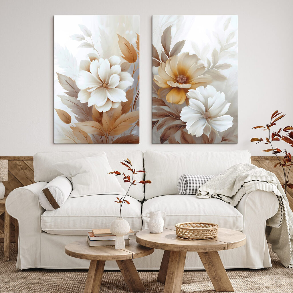 Zachte, bloemrijke elegantie in ingetogen tinten — interieur 2