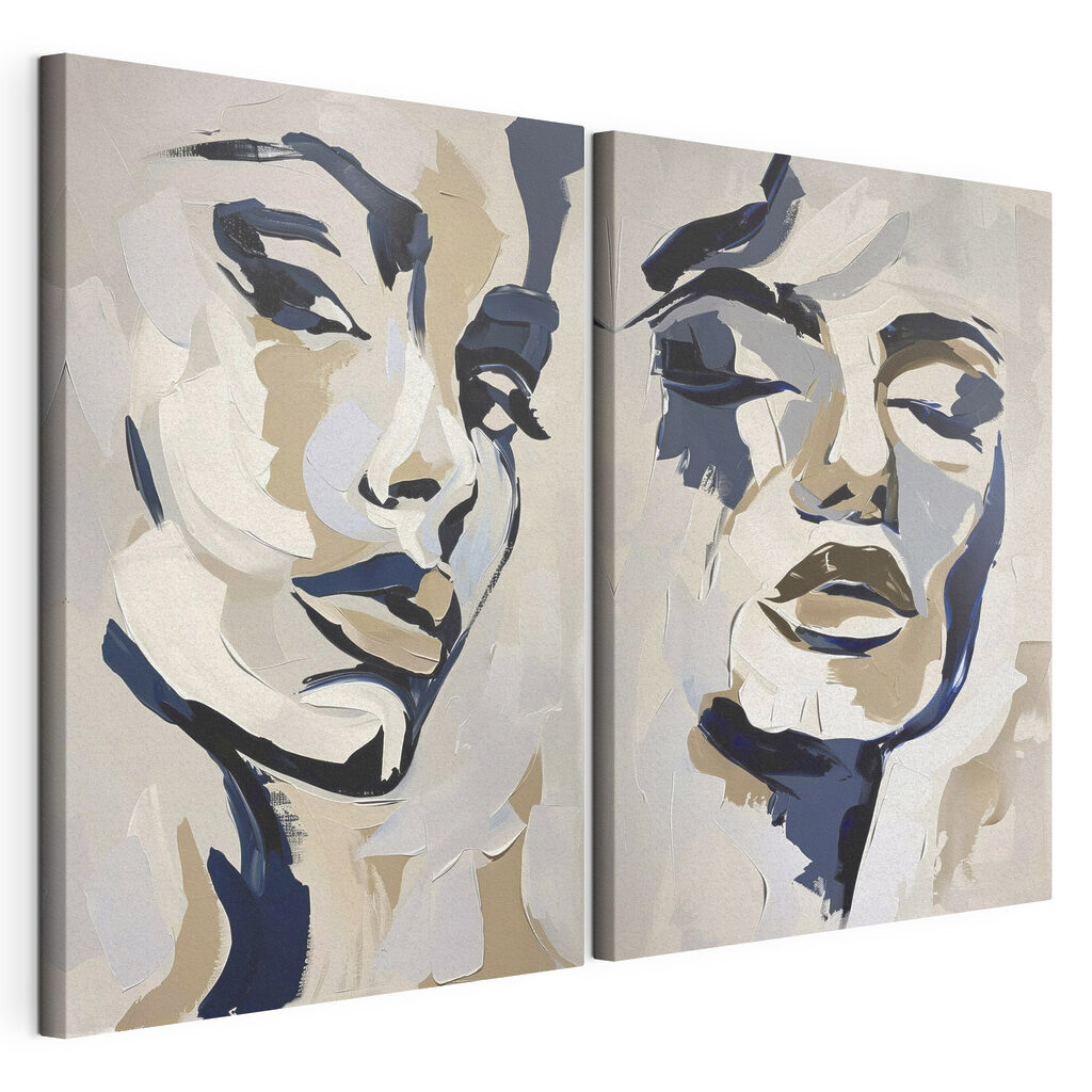 Schilderij van het gezicht van een vrouw — productweergave