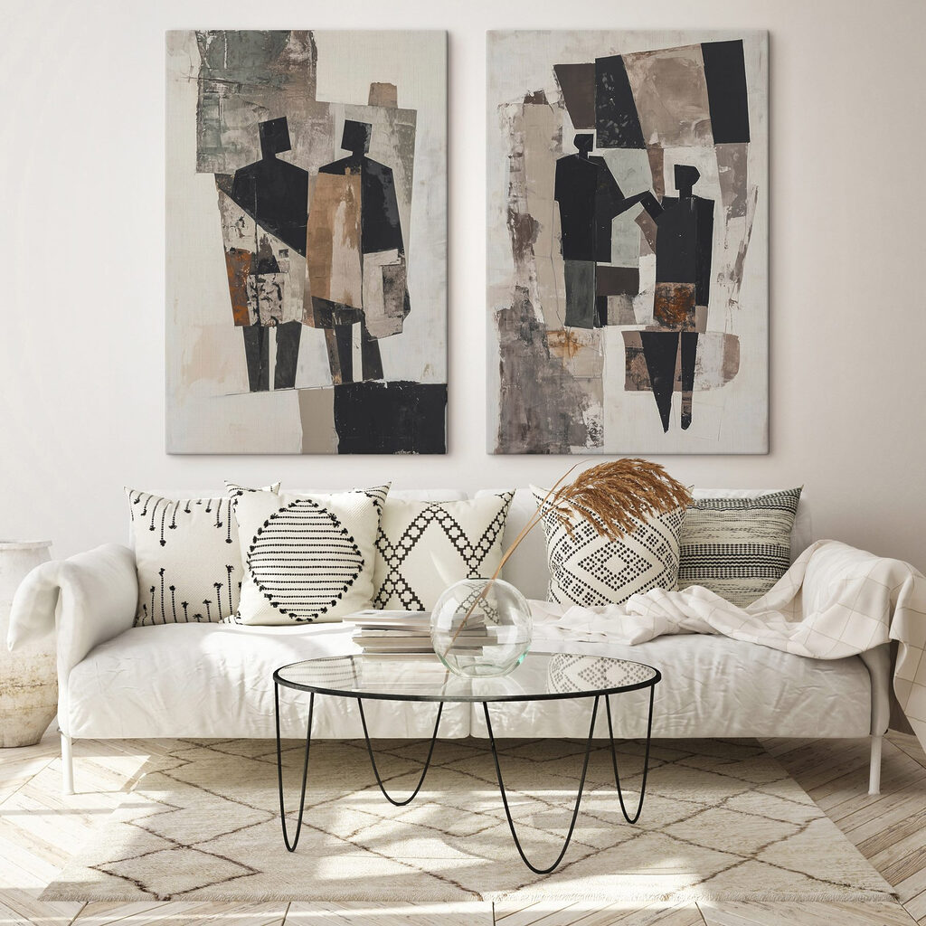 Twee kunstwerken met mensen — interieur 1