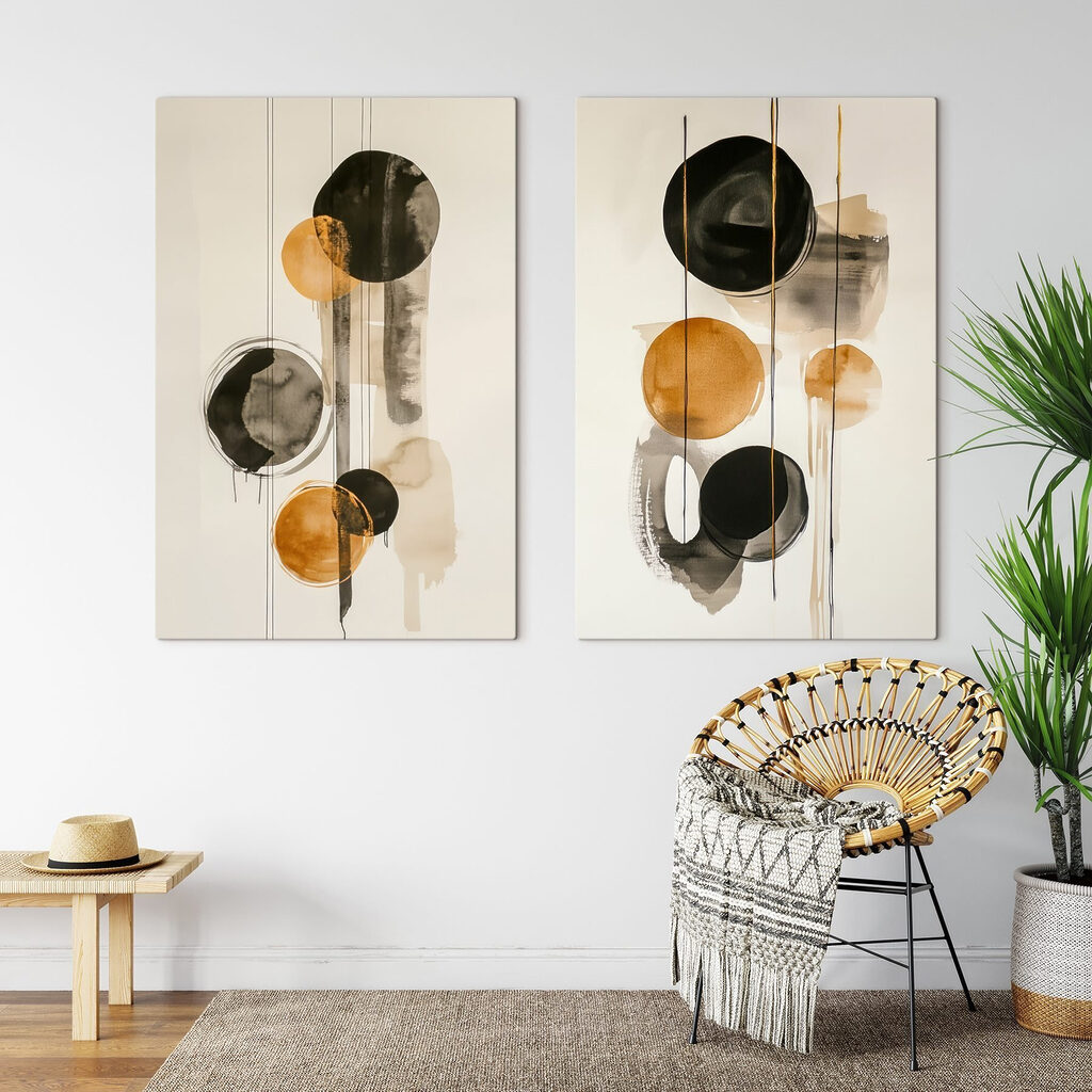 Cirkels en lijnen tekenen in een interieur