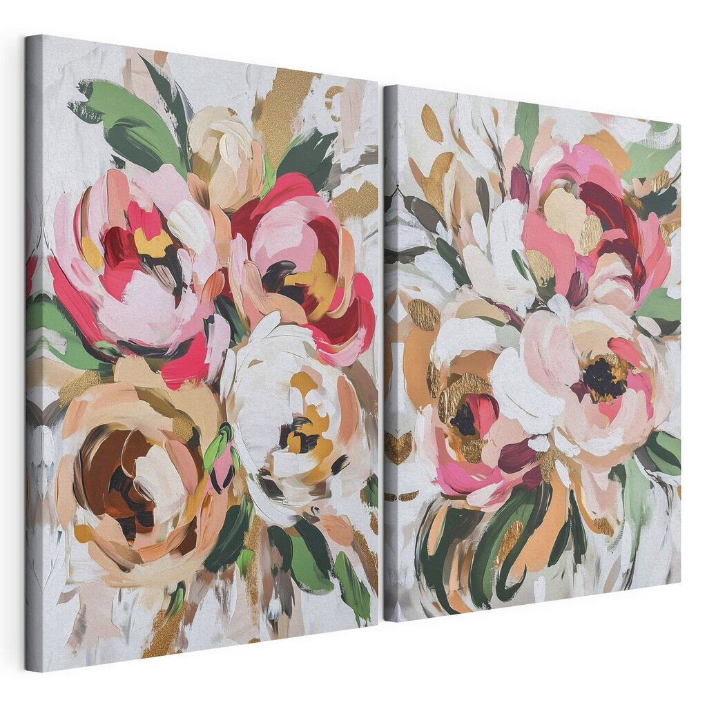 Schilderij van bloemen op een witte ondergrond — productweergave