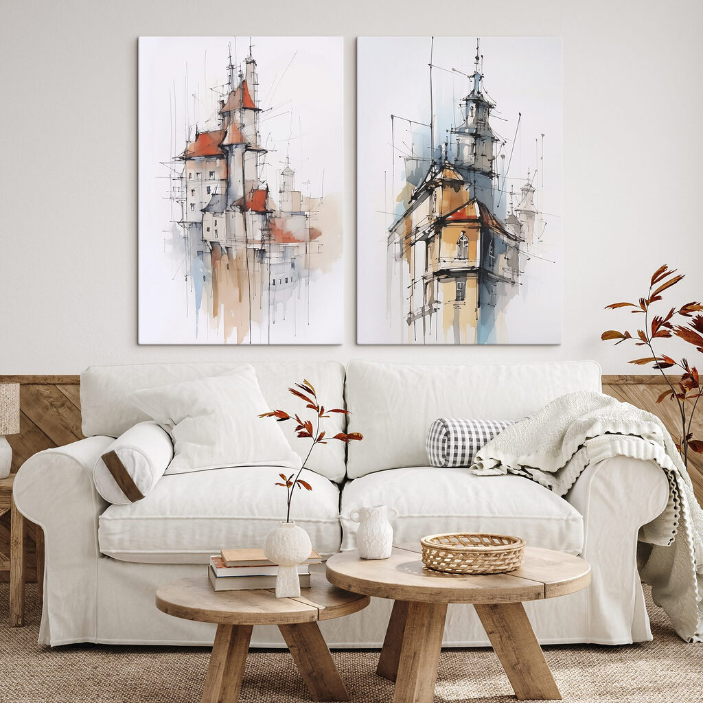 Schilderij van een kasteel — interieur 1