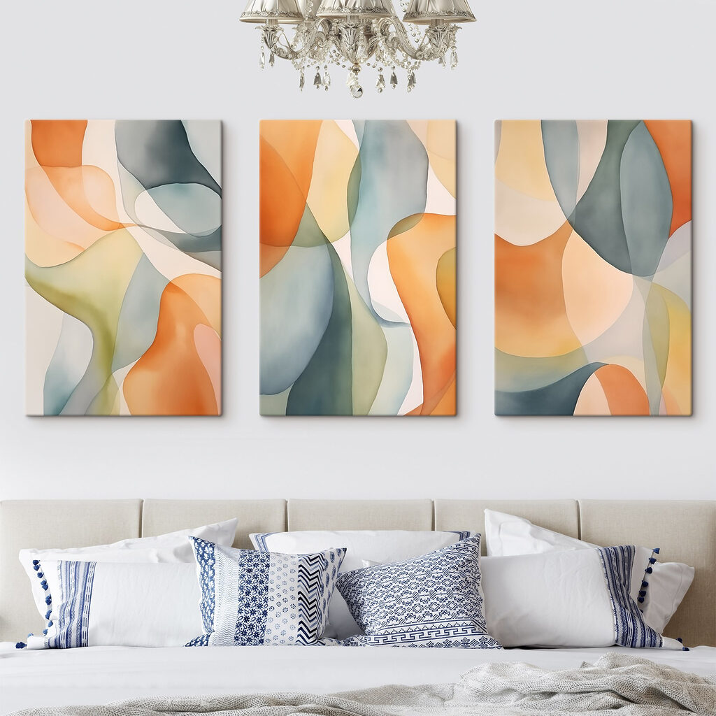 Vloeiende kleuren in zachte harmonie in een interieur