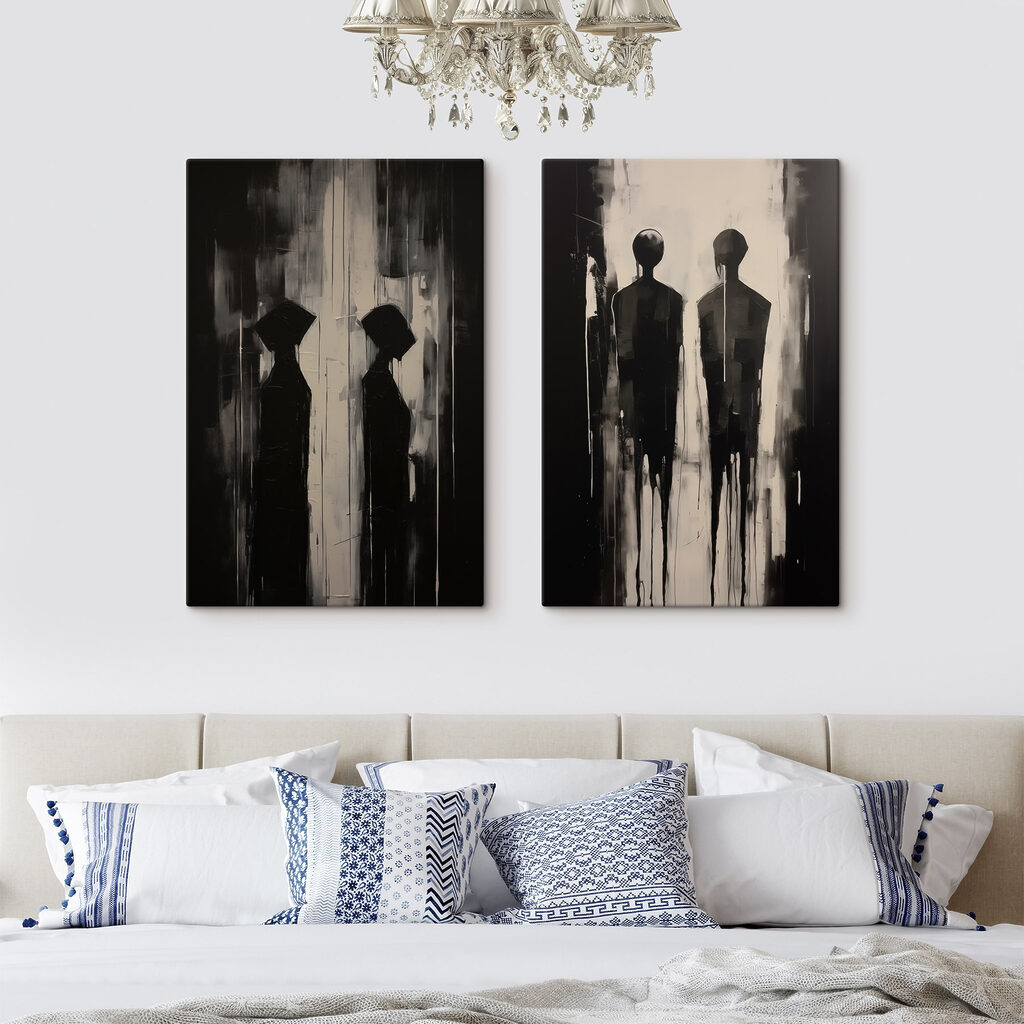 Schilderij van een paar mensen — interieur 1
