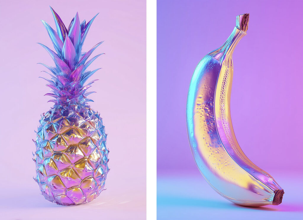 Een banaan en een ananas — volledig ontwerp