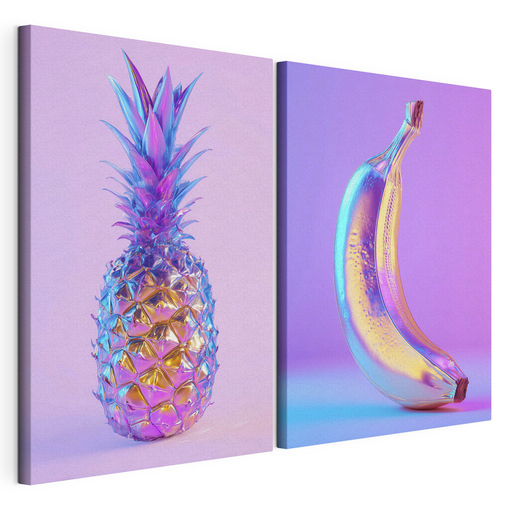 Een banaan en een ananas — productweergave