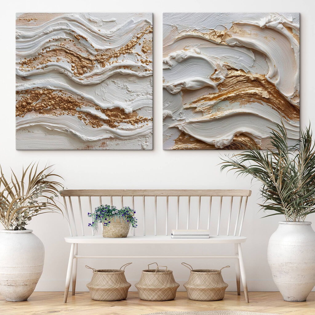 Abstracte golven van kleur en textuur — interieur 1