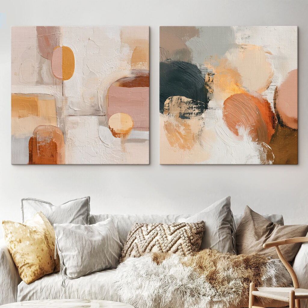 Schilderen in verschillende kleuren in een interieur
