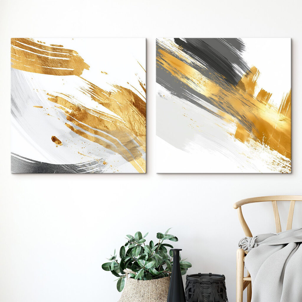 Abstracte penseelstreken in felle kleuren — interieur 2