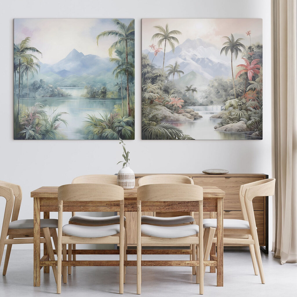 Twee afbeeldingen van een landschap — interieur 2