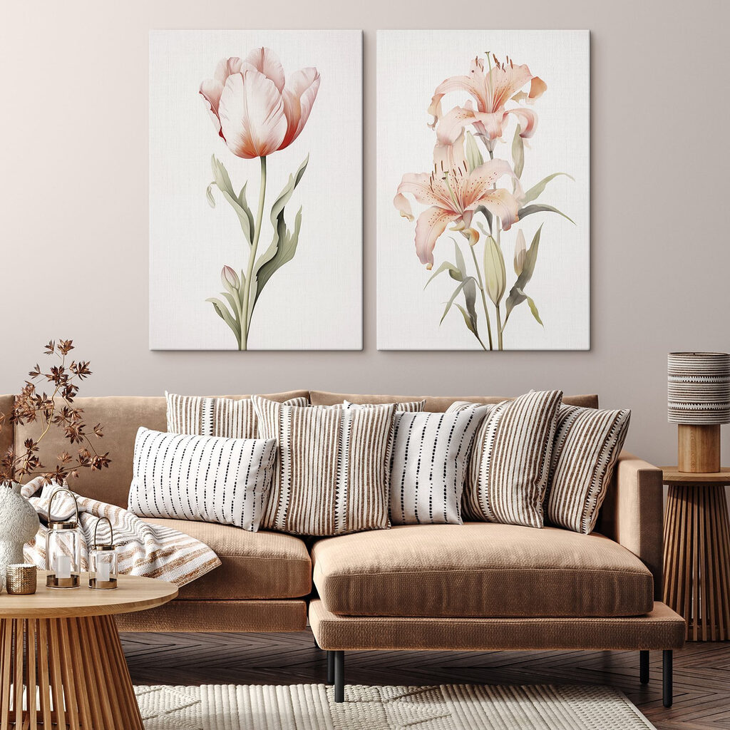 Verfijnde bloesems in zachte tinten — interieur 2