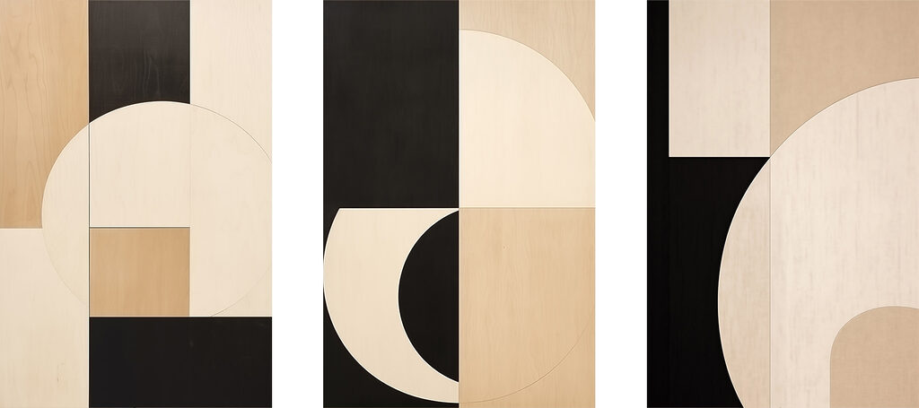 Zwart-wit kunstwerk — volledig ontwerp
