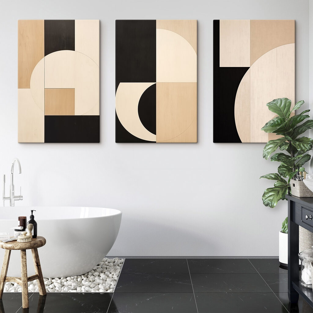 Zwart-wit kunstwerk — interieur 1