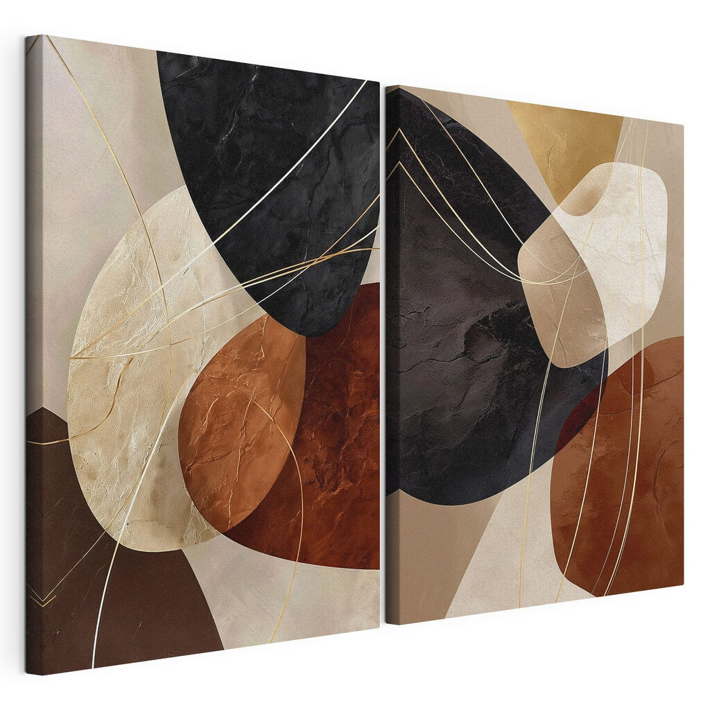Abstracte vormen in warme tinten — productweergave