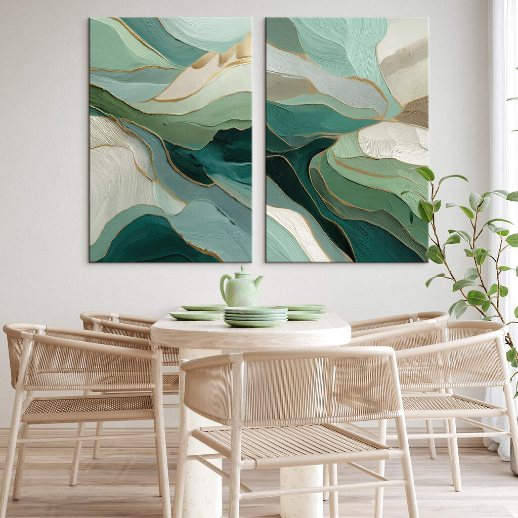 Twee afbeeldingen van een schilderij — interieur 2