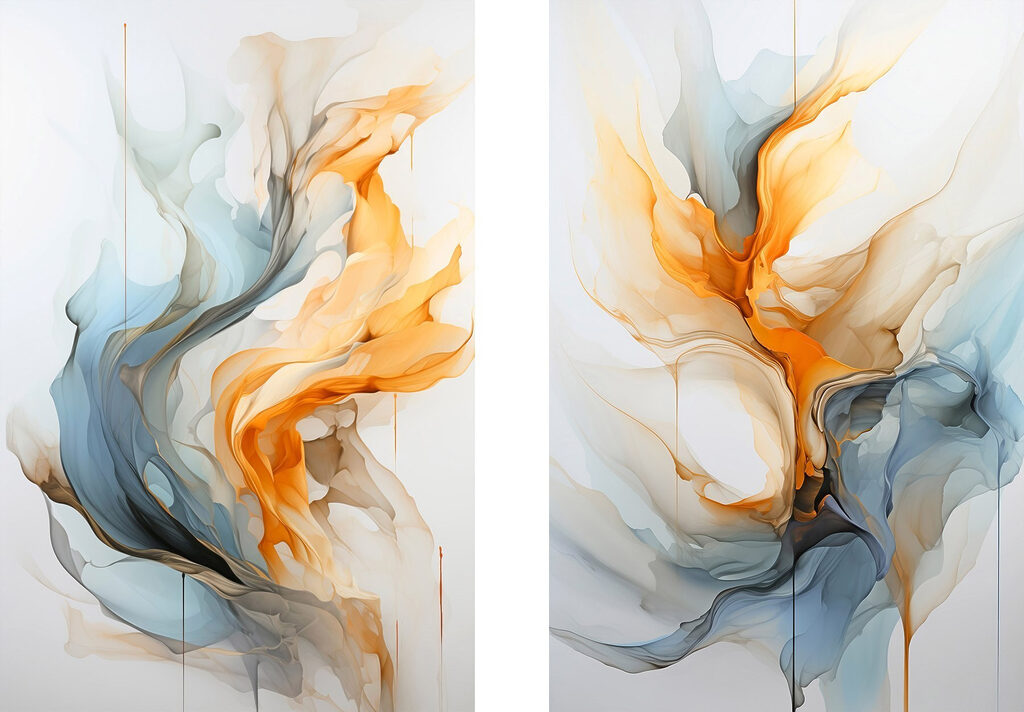 Twee afbeeldingen van een schilderij — volledig ontwerp